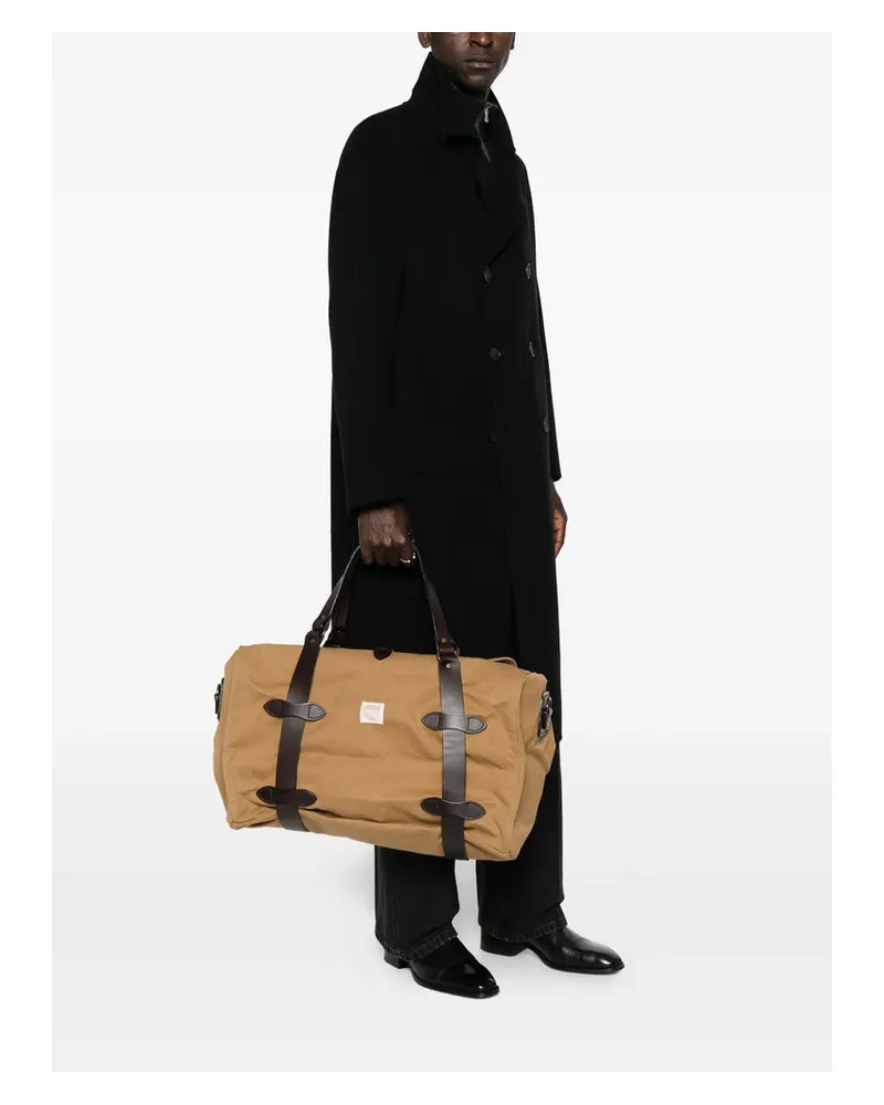 Filson Canvas and Leather Duffel Bag — Beige Beige