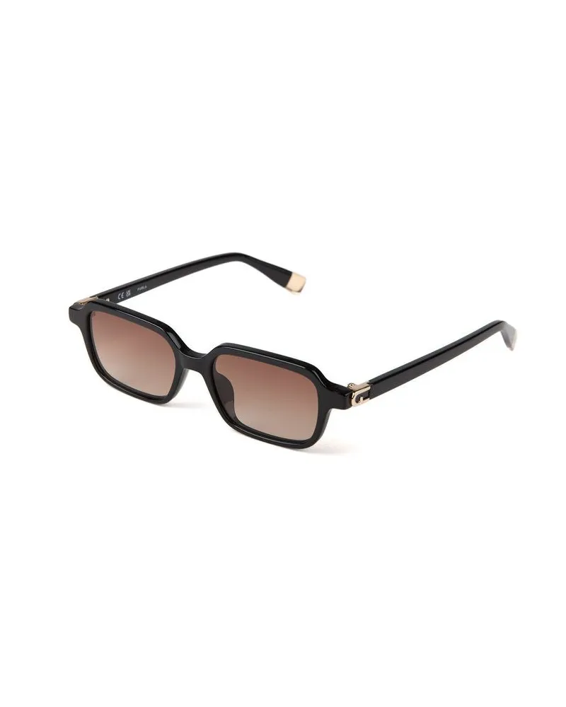 Furla Women's Sunglasses Glossy Black Acetate Eyewear Black