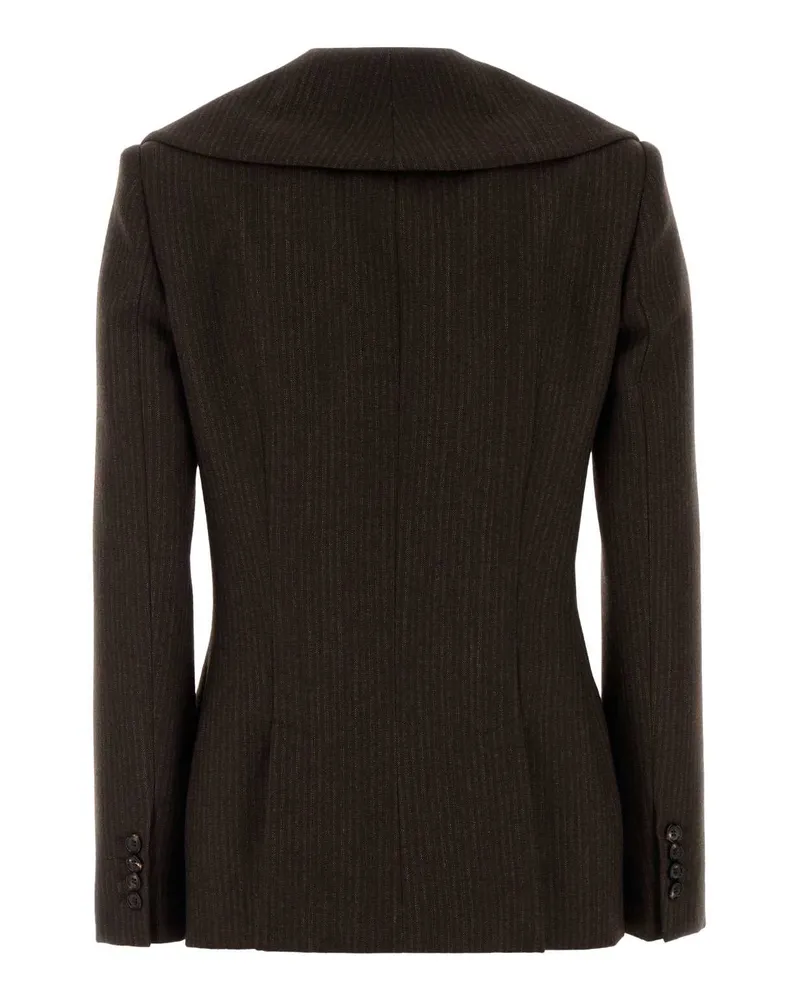 Alexander McQueen Double-Breasted Wool Blazer Cedar
