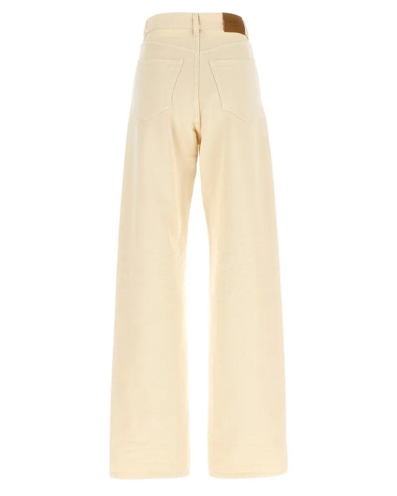 Saint Laurent Women's Beige Cotton Jeans Denim Clothing Beige