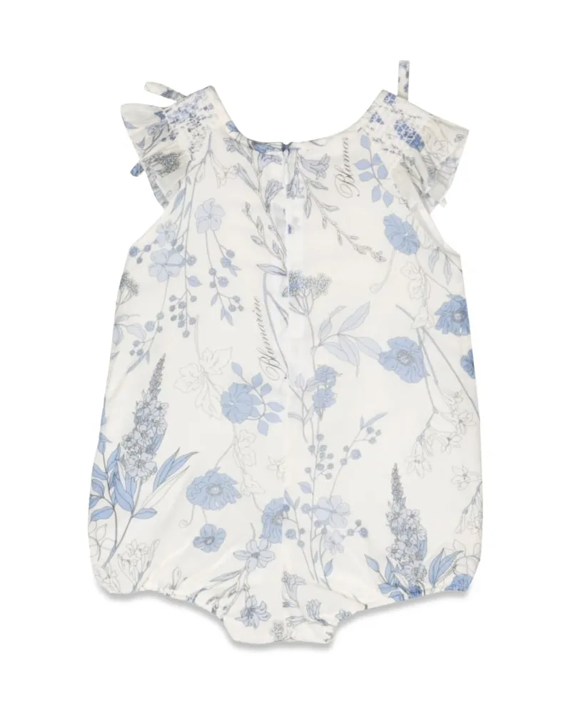 Blumarine Floral Cotton Romper — Multicolor Multicolor