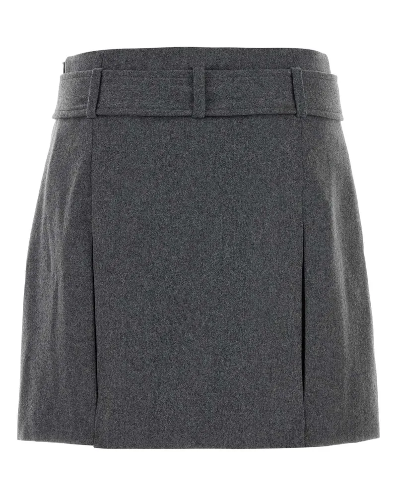 A.P.C. Women's Grey Flannel Cecile Mini Skirt Heathergrey Gonne Gray