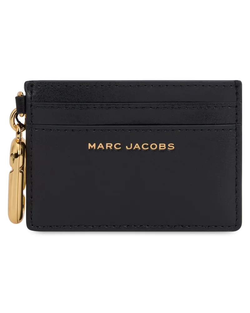Marc Jacobs Women's Card Holder With Charm Black Calfskin Wallets & Purses Black