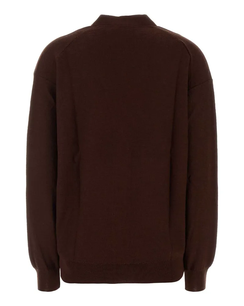 Christophe Lemaire Relaxed Twisted Cardigan — Brown Brown