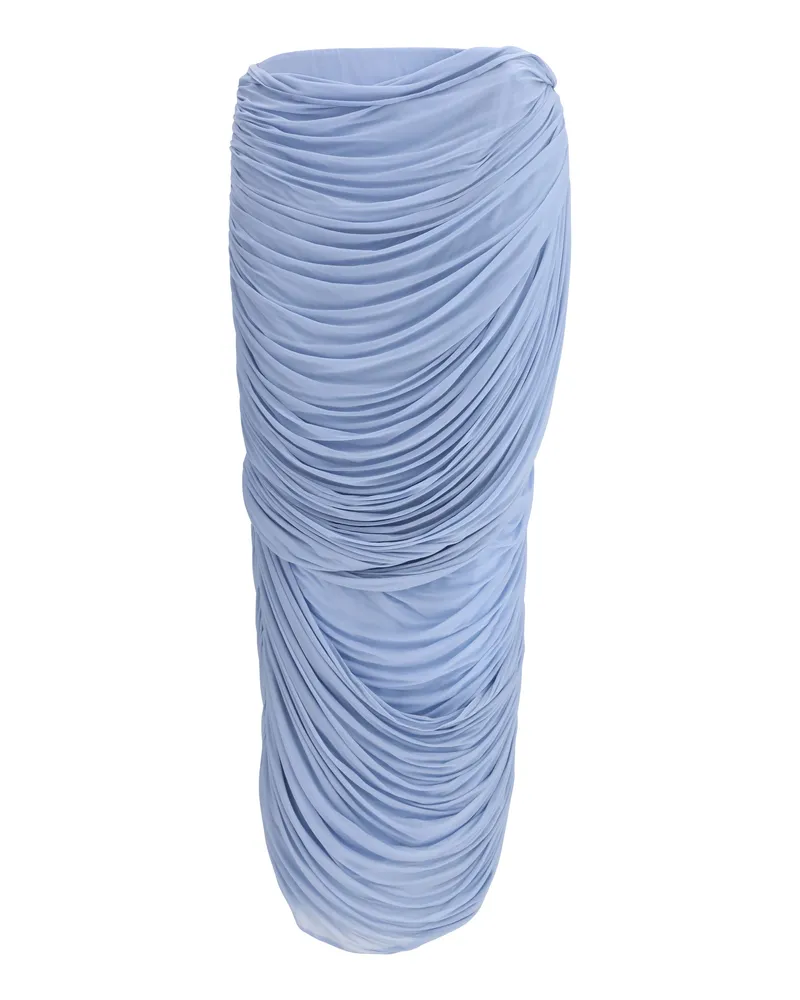 Magda Butrym Draped Midi Skirt — Blue Blue