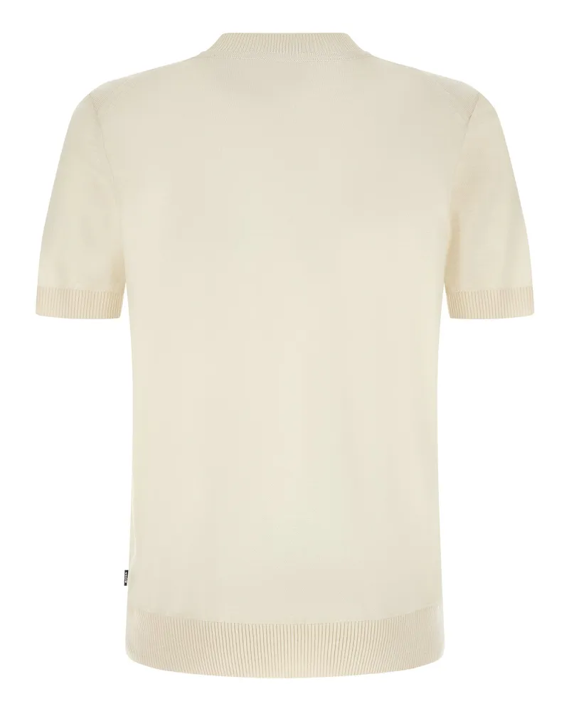 HUGO BOSS Extrafine Merino Wool T-shirt — Cream Cream