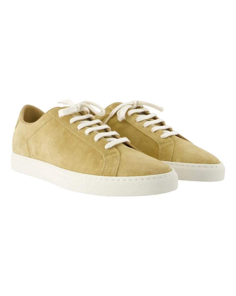 Common Projects Men's Achilles Slim Premium Sneakers -  Leather Beige Calfskin Shoes Beige