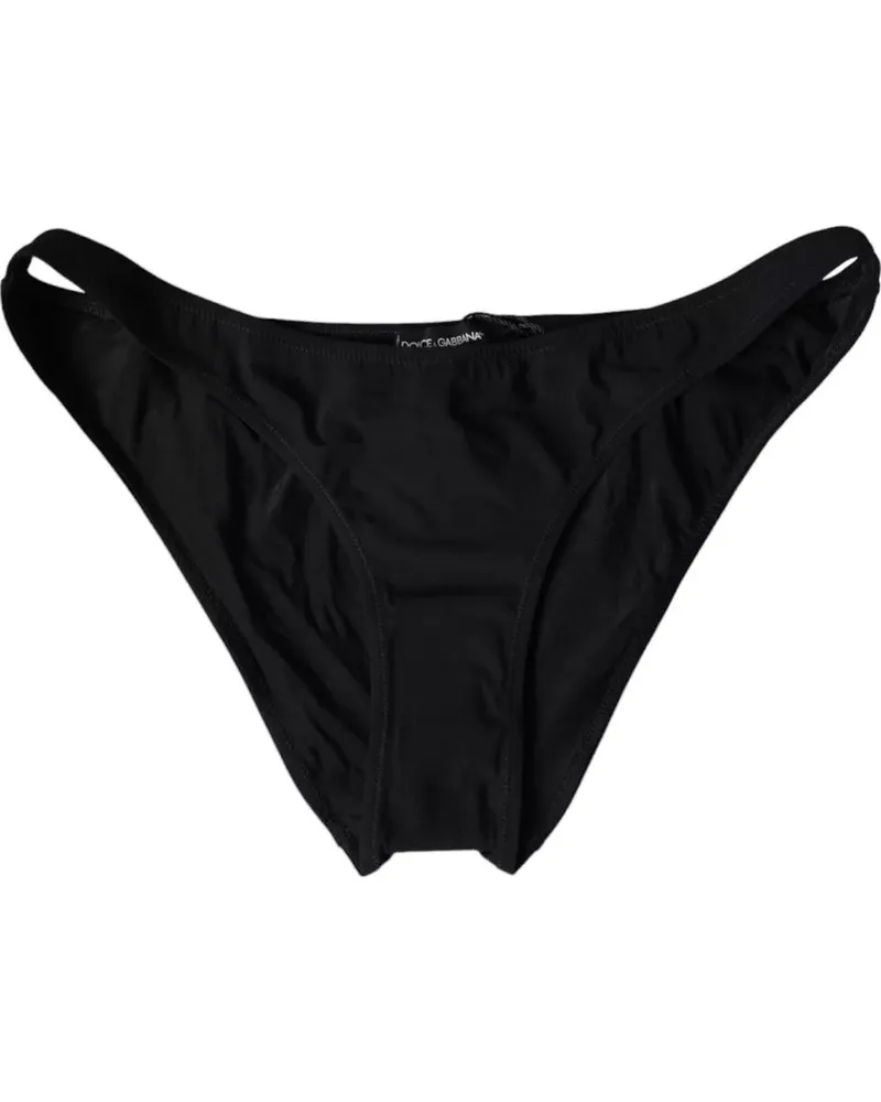 Dolce & Gabbana Women's Black Nylon Swimwear Beachwear Bottom Bikini Elastane Clothing Black
