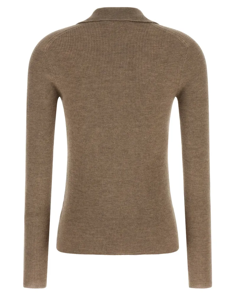 Max Mara Angel Polo Shirt — Beige Beige