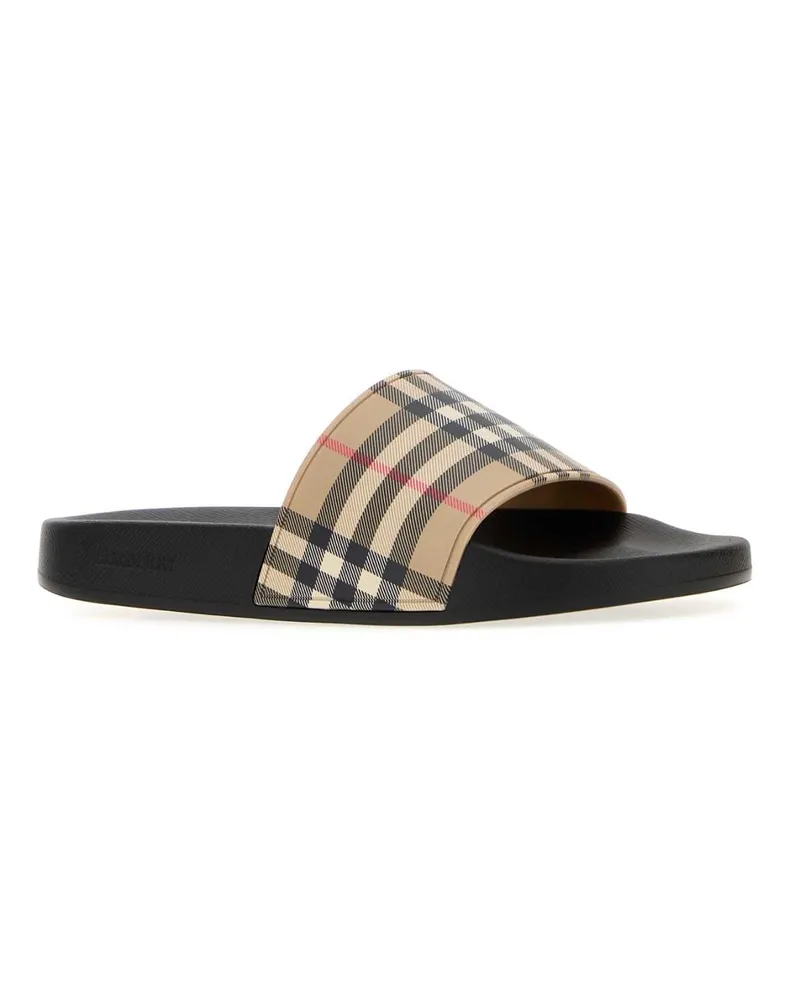 Burberry Women's Printed Rubber Slippers Archivebeigeipchk Sandali Flat Shoes Archivebeigeipchk