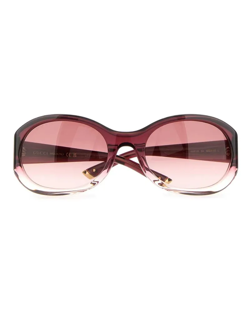 Gucci Women's Burgundy Acetate Sunglasses Redburgundyred Exterior: Occhiali Da Sole Red
