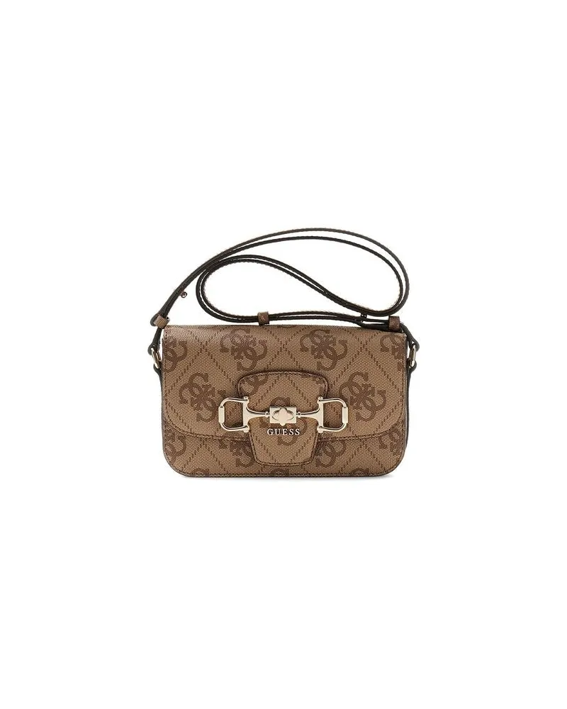 Guess Logo Convertible Crossbody Bag — Beige Beige