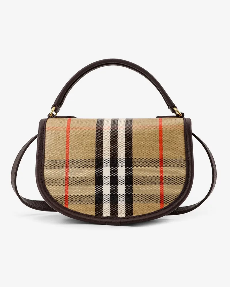 Burberry Women's Crossbody Bag Highlands Beige Cotton Shoulder Beige