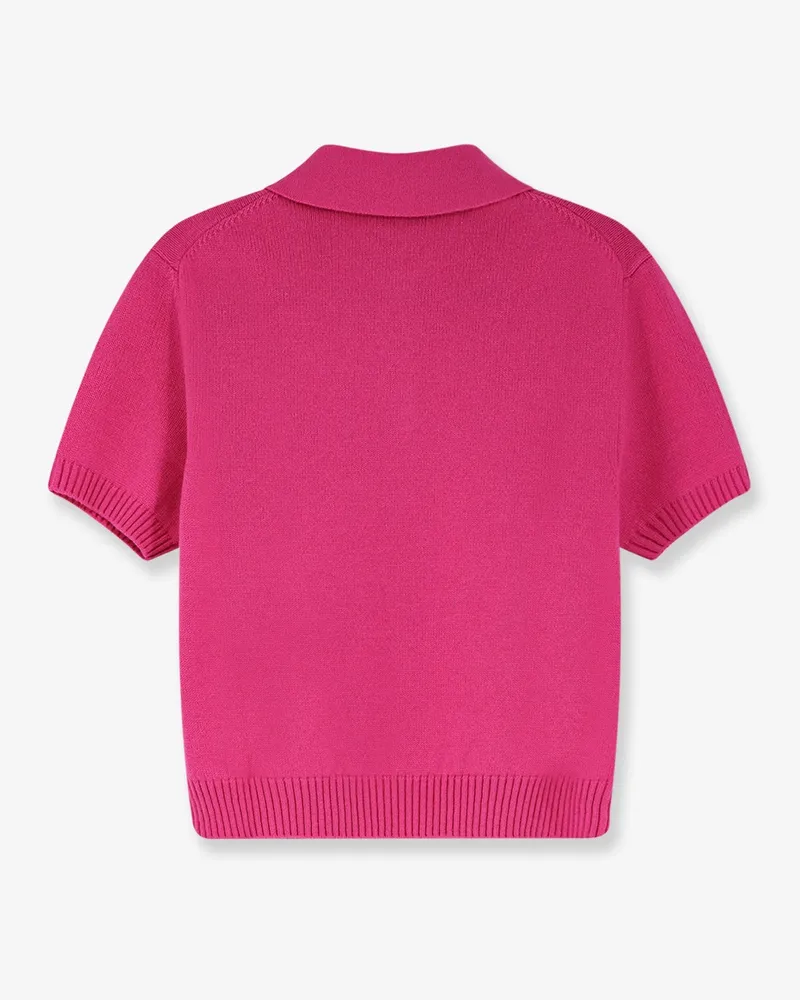 Givenchy Women Wool And Cashmere Polo Shirt Pink Tops Pink