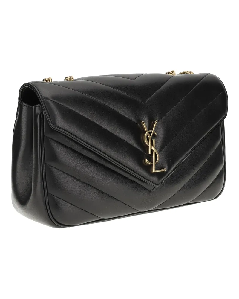 Saint Laurent Loulou Shoulder Bag — Black Black