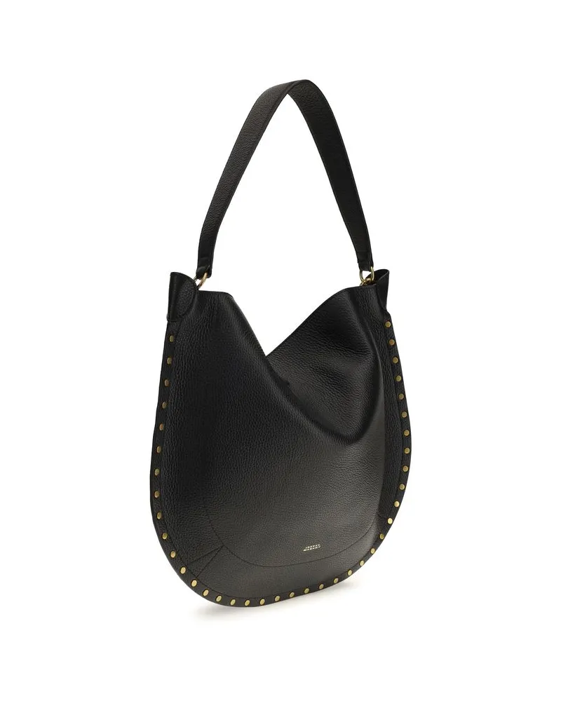 Isabel Marant Women's Black Calf Leather Bos Taurus Shoulder Bag Black