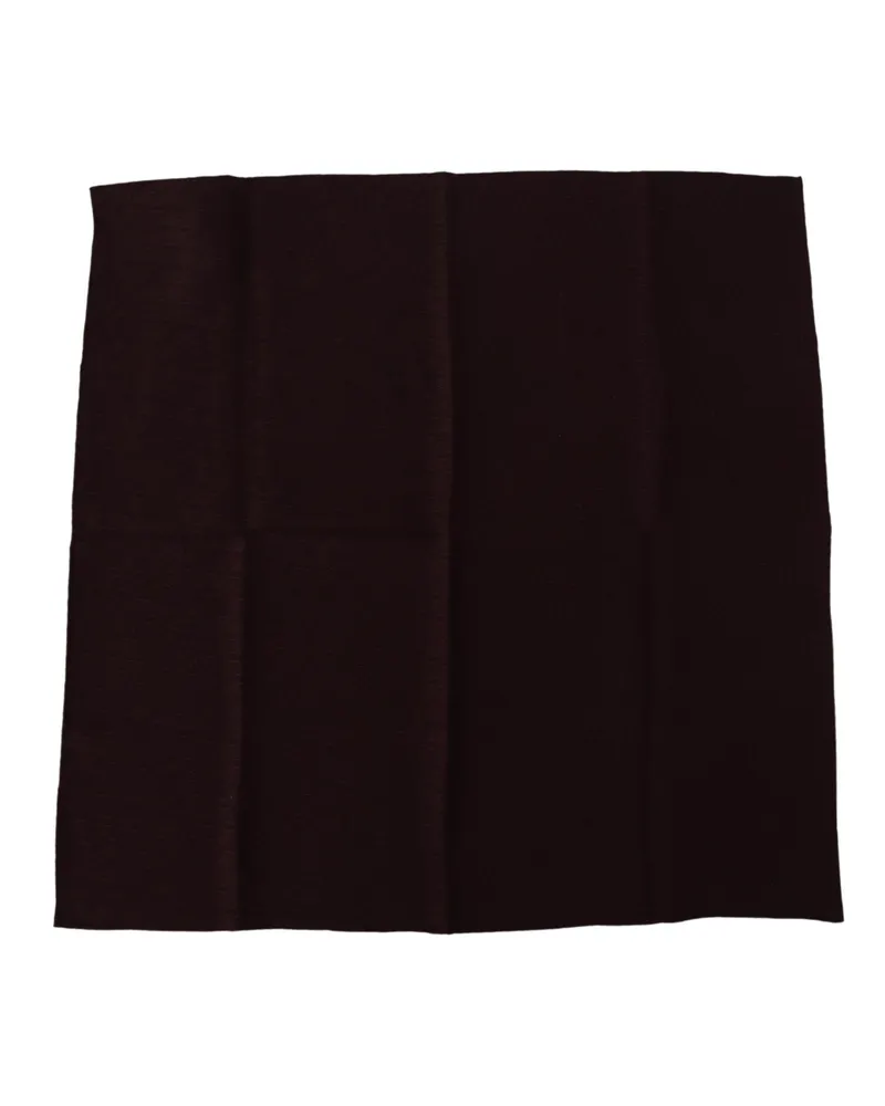 Dolce & Gabbana Men's Brown Silk Blend Square Wrap Handkerchief Scarf Brown
