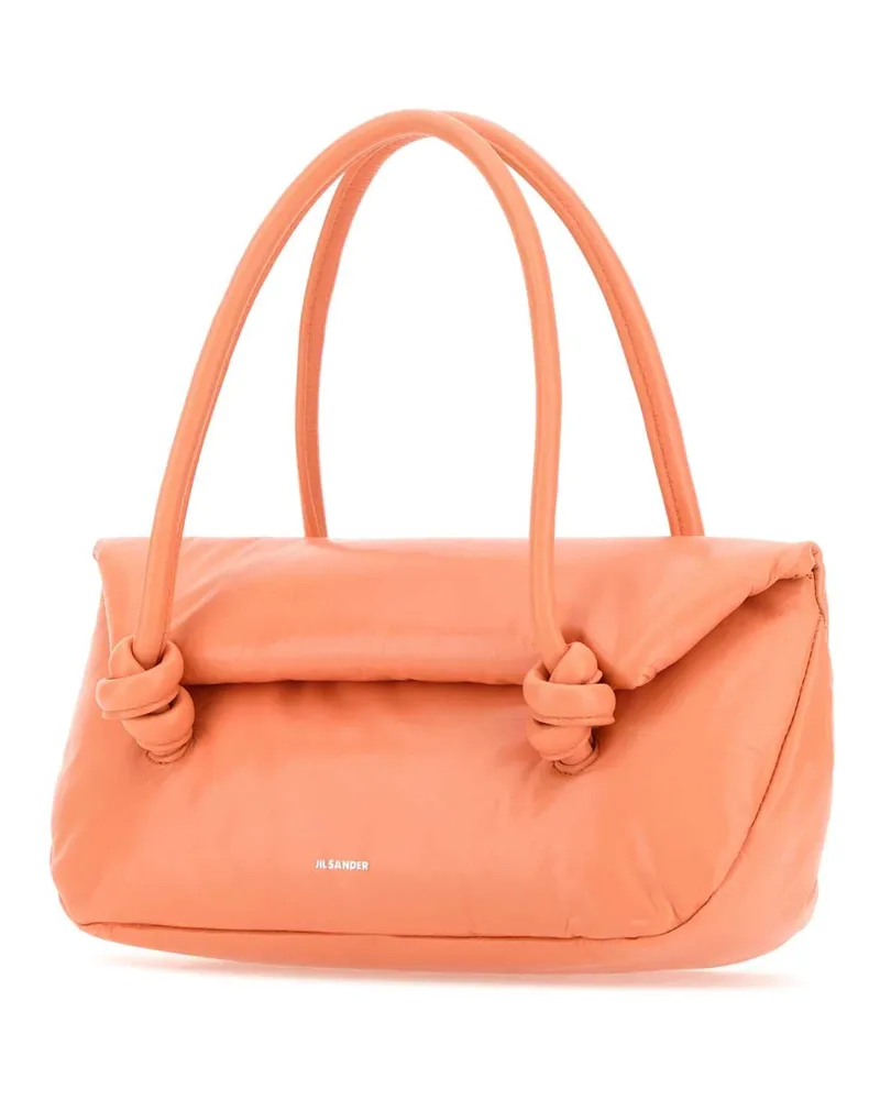 Jil Sander Women's Peach Leather Small Knot Handle Handbag 639 Borse A Mano Orange