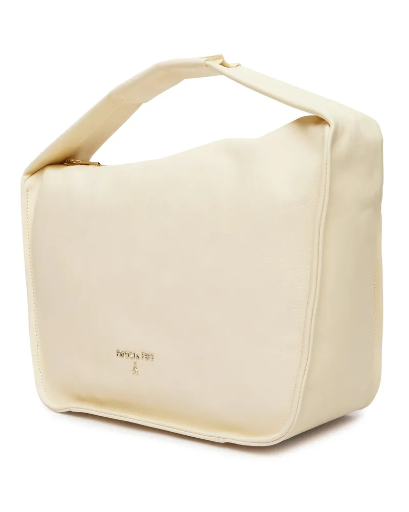 Patrizia Pepe Women's Shoulder Bag Wooly White Full-Grain Leather White