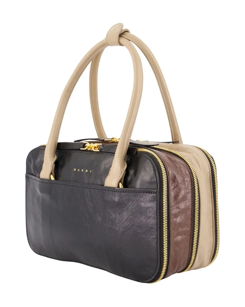 Marni Women's Bauletto Small Purse -  Leather Black Calfskin Bags Handbags-Purses Black