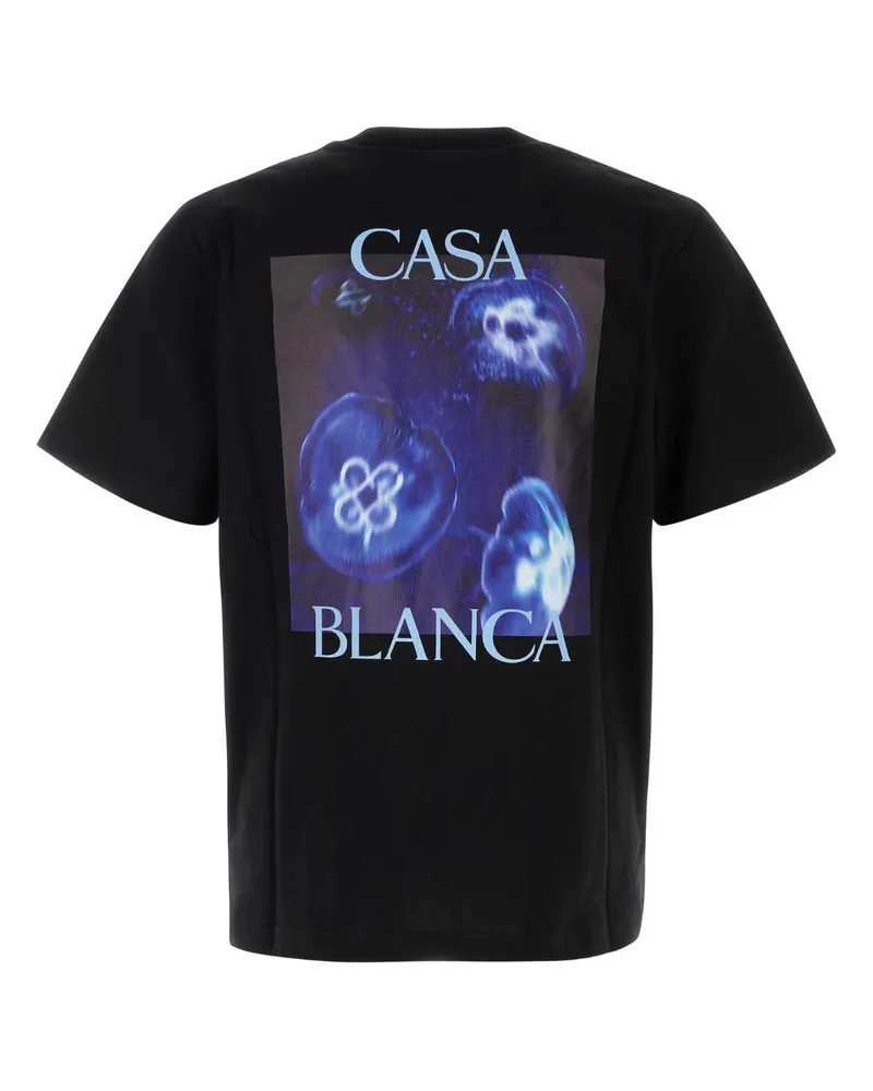 Casablanca Paris Jersey T-Shirt — Black Black