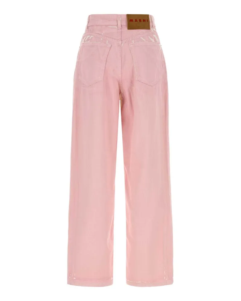 Marni Women's Pink Denim Jeans Gummy Exterior: Cotton Pantaloni Pink