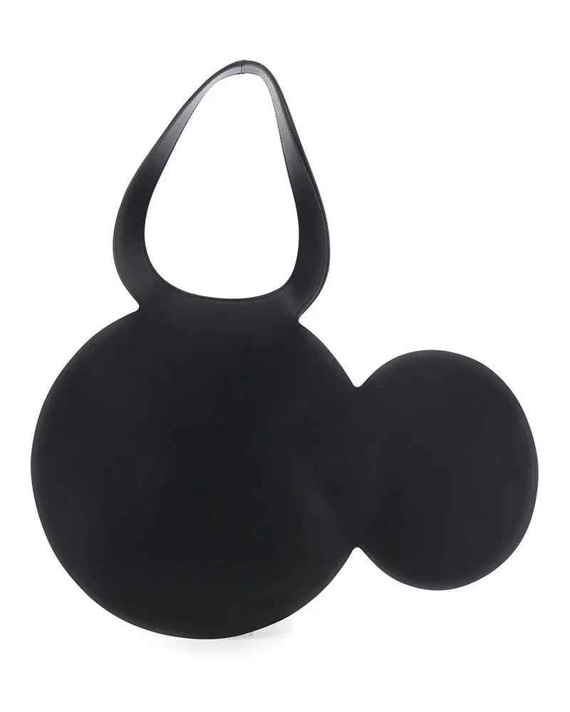 COPERNI Women's Mickey Black Handbag With Cut-Out Handle Calf Handbags Hand Bags Black