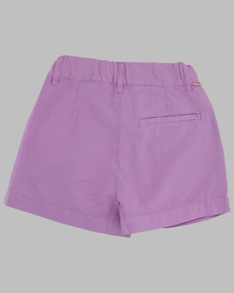 Bellerose Lyocell-Cotton Blend Shorts — Lilac Lilac