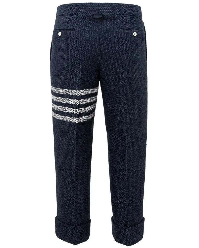 Thom Browne Men's Blue Marabou Casual Pants Blue