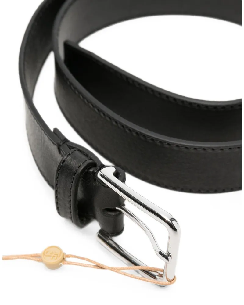 032c Grained Leather Belt — Black Black