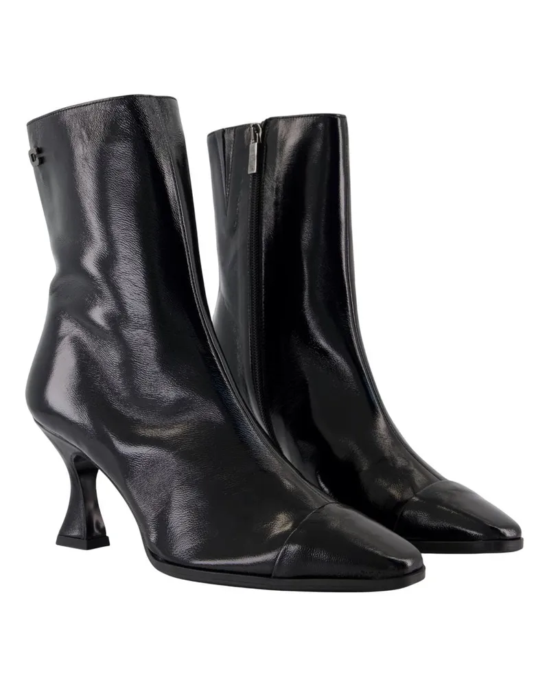 Carel Women's Isabelle Ankle Boots -  Leather Black Calfskin Shoes Ankle-Boots Black