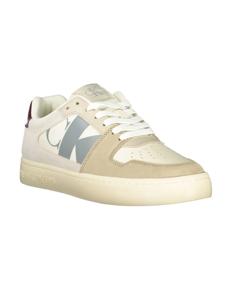 Calvin Klein Logo-Branded Sneaker — Beige Beige