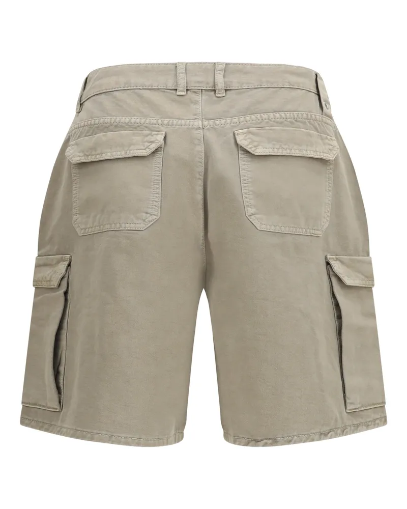 REPRESENT Men Cotton Cargo Shorts Beige Bermuda Beige