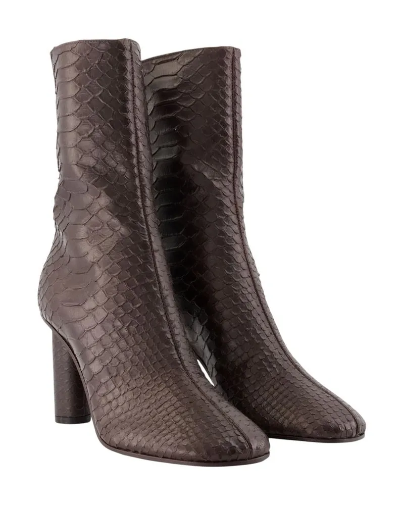 Paris Texas Women's Alice Ankle Boots -  Leather Burgundy Calfskin Shoes Ankle-Boots Burgundy