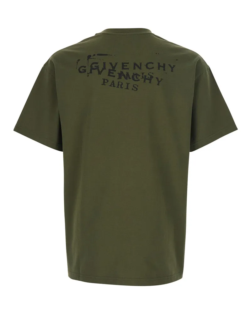 Givenchy Logo-Embroidered T-Shirt — Green 