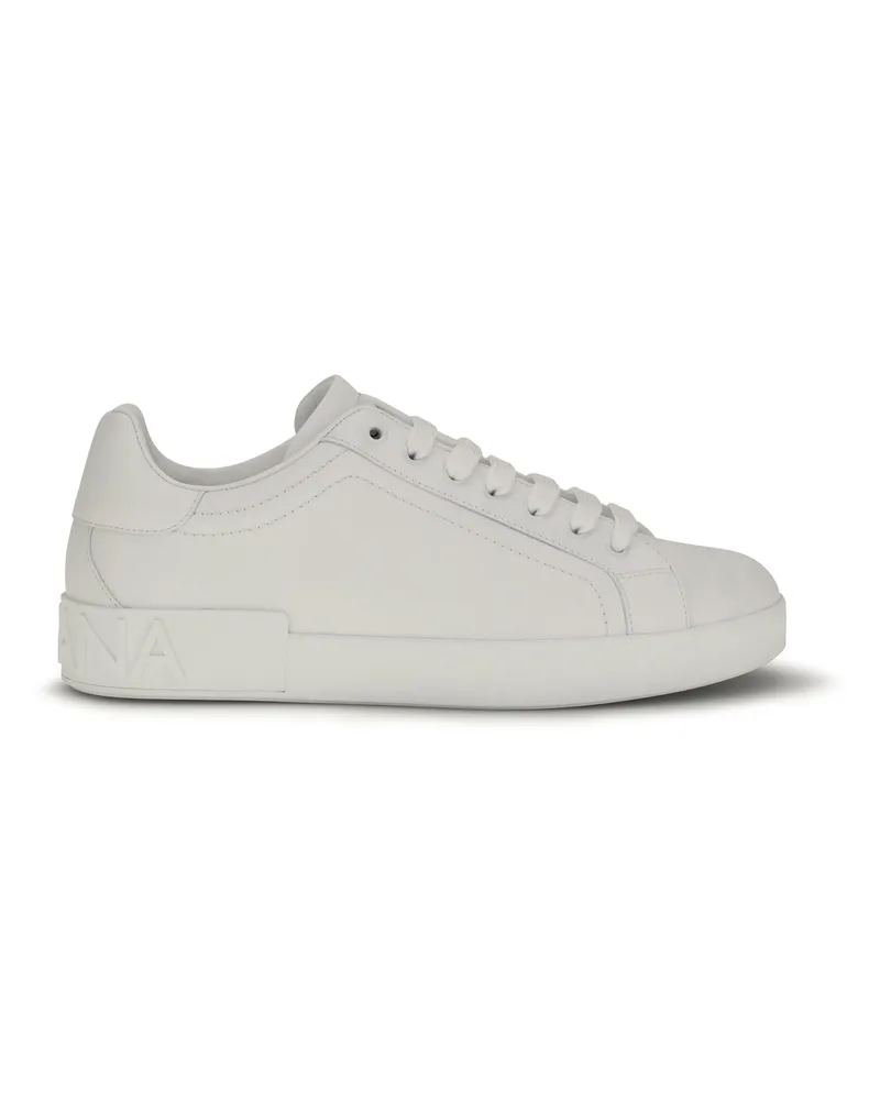 Dolce & Gabbana Men's Sneakers Portofino White Nappa Upper: Calf Leather Trainers White