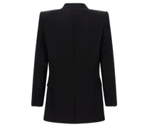 Men's Black Viscose Blazer Clothing