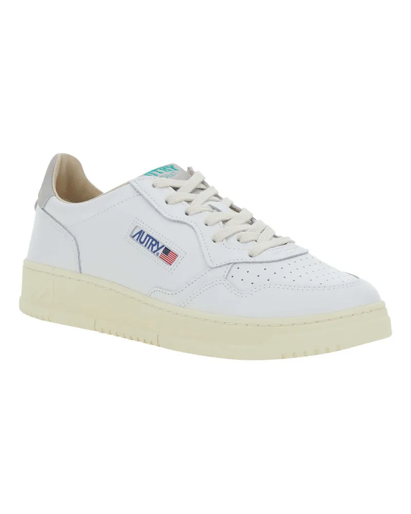 AUTRY Men's Sneakers Medalist Low White Leather Cow Trainers White