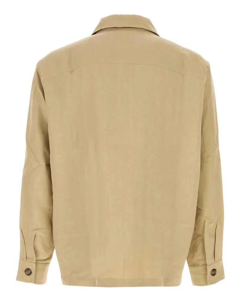 Le Kasha 1918 Men's Beige Linen Shirt Dune Exterior: Camicie Beige