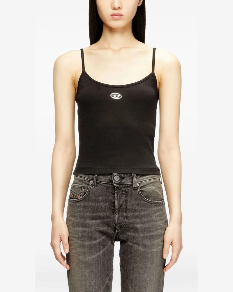 Diesel Metallic Logo Tank Top — Black Black