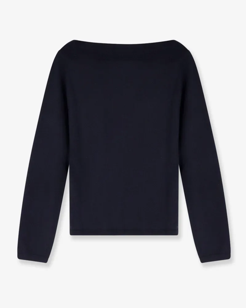 Max Mara Women's Cashmere Sweater With Removable Band Blue Blue