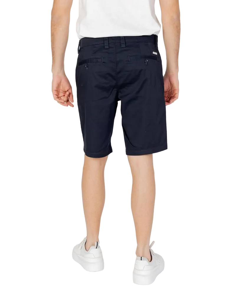 Armani Exchange Cotton Blend Bermuda Shorts — Navy Navy