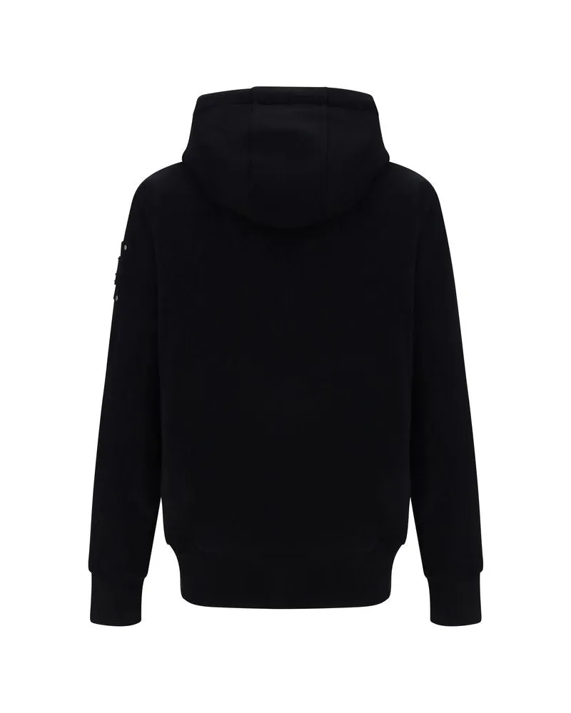 Moose Knuckles Men's Black Polyester Hoodie Clothing Black