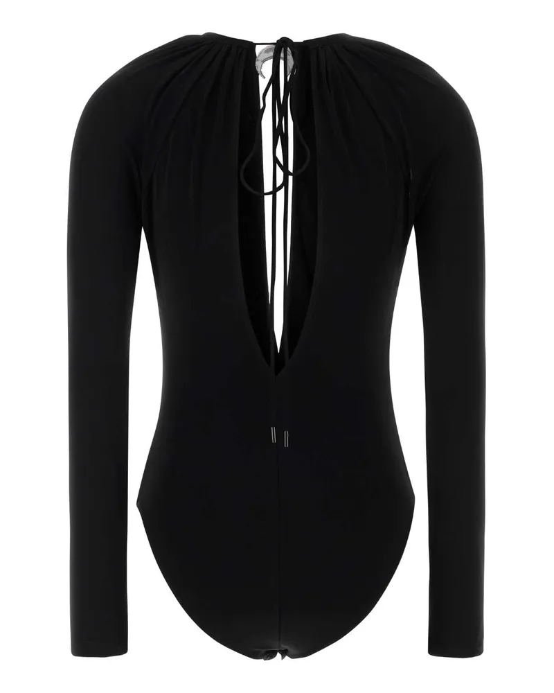 Marine Serre Wto459acjer0082 Bk99 Black Exterior: Viscose Elastane Maglie Sweater Black