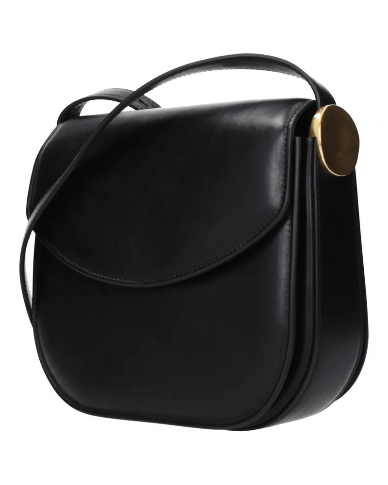 Jil Sander Women's Black Leather Crossbody Bag Black