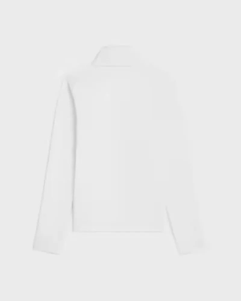 Celine Cotton-Jersey Turtleneck Sweatshirt — White White