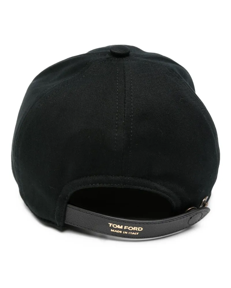 Tom Ford Men's Cotton Baseball Cap Black Hat Black