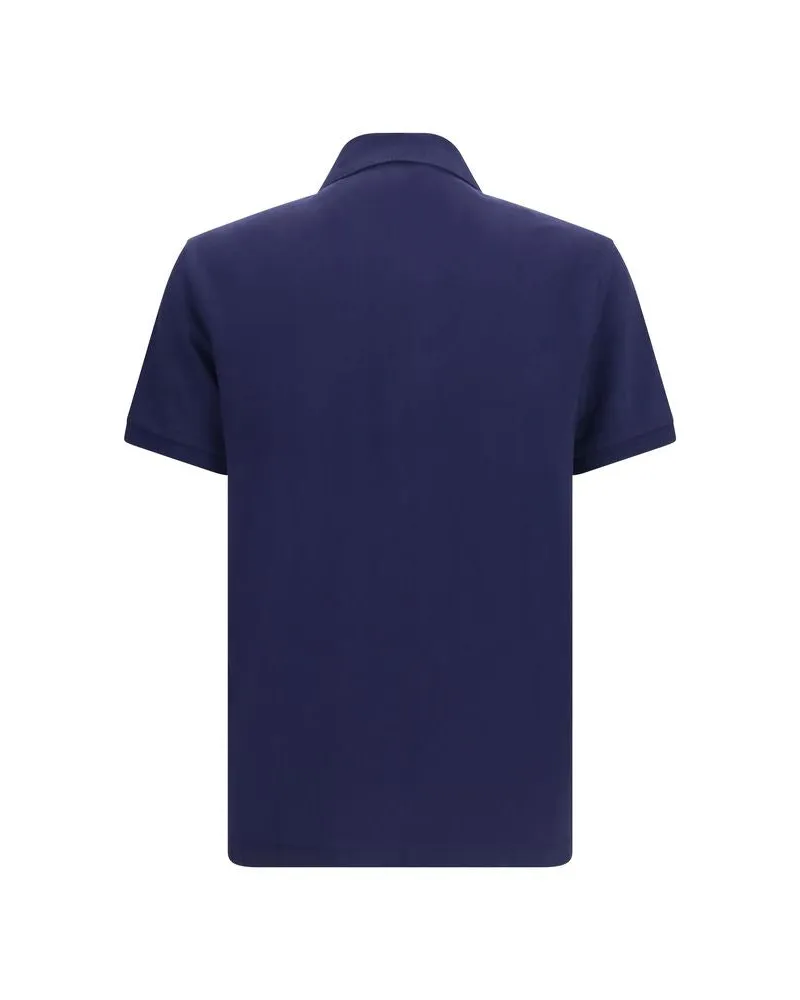 Versace Cotton Piqué Polo Shirt — Navy 