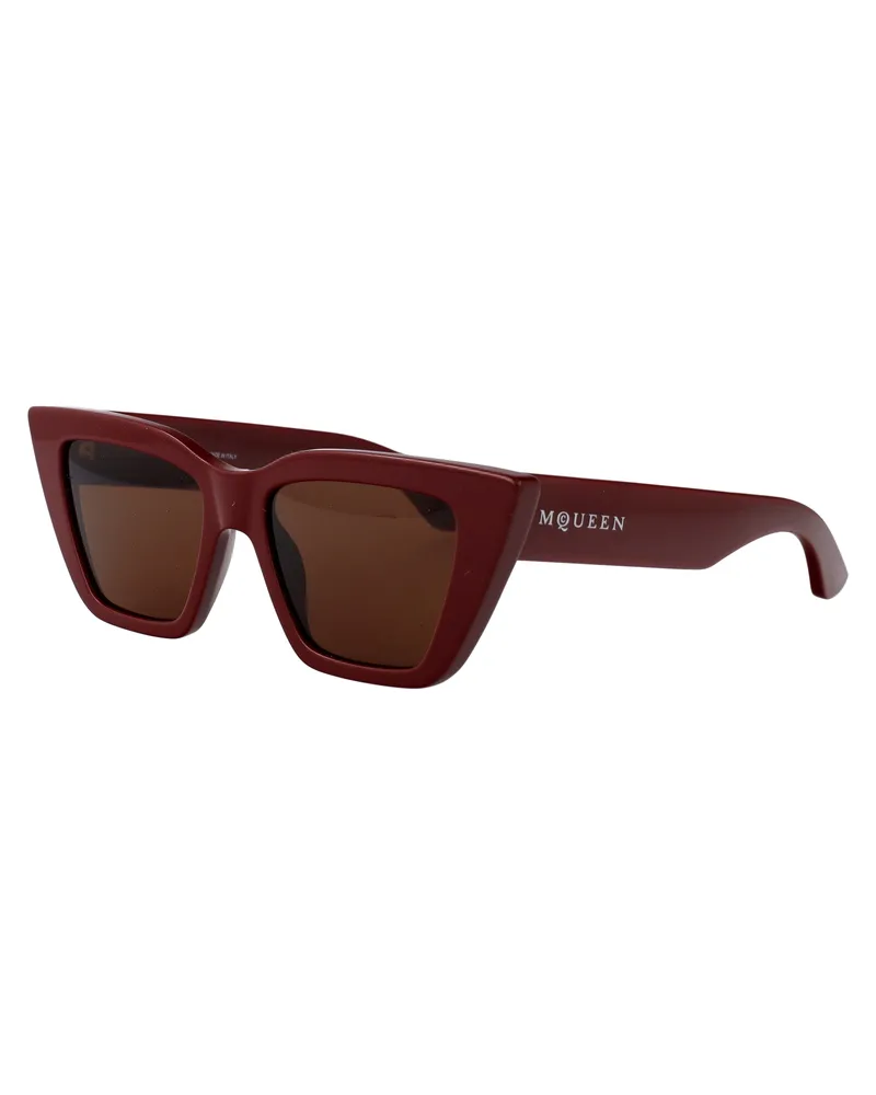Alexander McQueen Women's Sunglasses Am0507s Burgundy-Brown Injected Burgundy/brown Burgundy