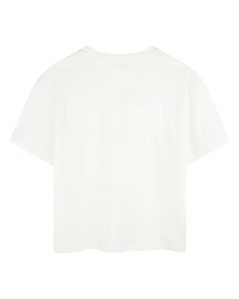Lanvin Logo-Embroidered Cotton T-Shirt — White White